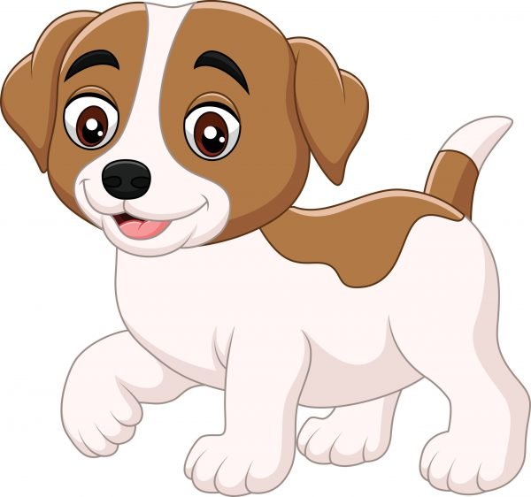 Cute little dog cartoon isolated on white background - Planeta Dziecka